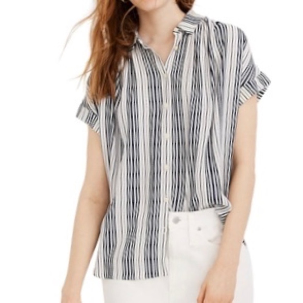 Madewell Central Drapey Shirt Fairborn Stripe
